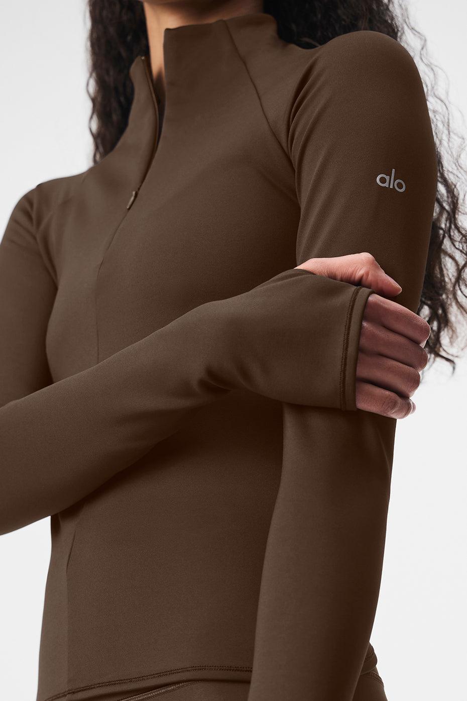 Airlift Winter Warm 1/4 Zip Long Sleeve - Espresso Product Image