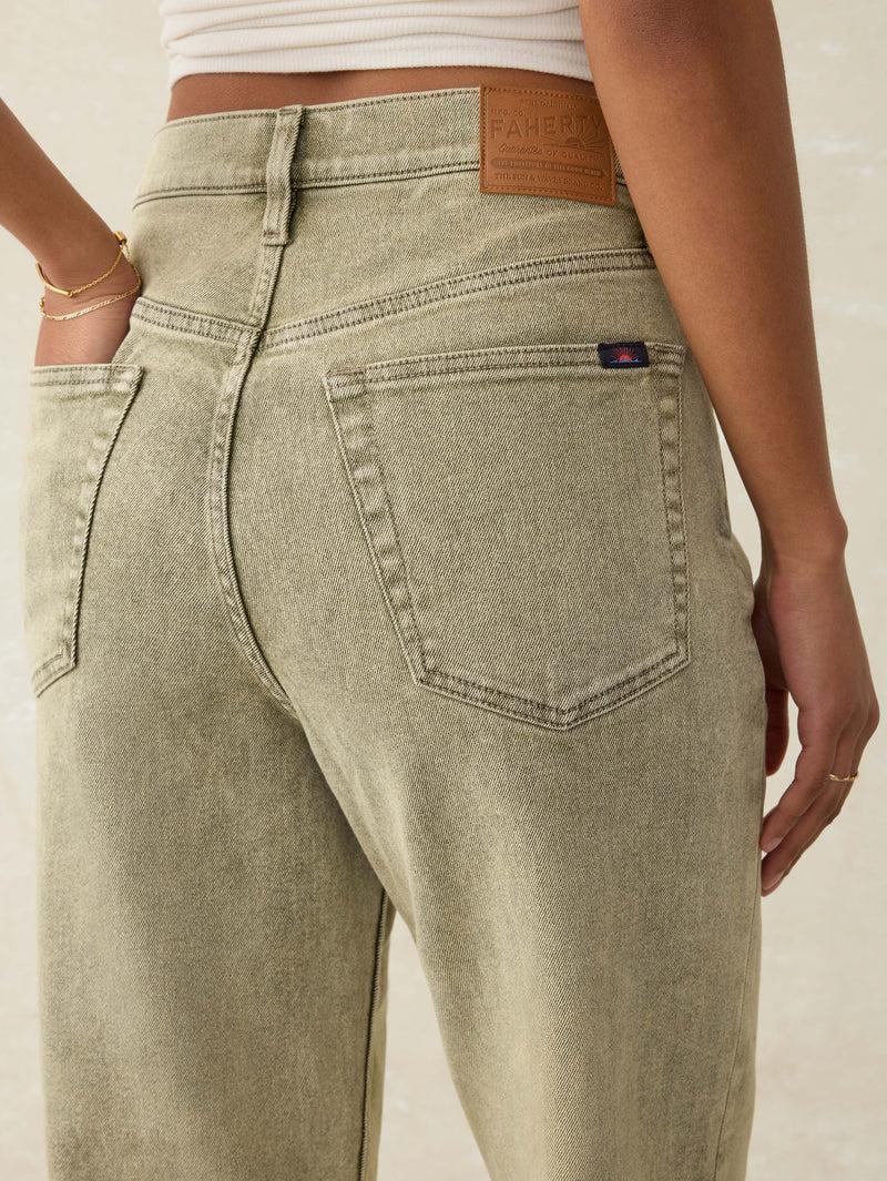 Slim Straight Sunwashed Denim - Olive Haze Wash Product Image