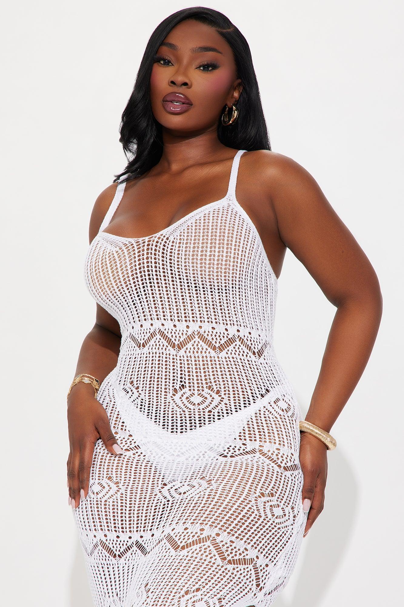 Georgia Crochet Maxi Dress - White Product Image