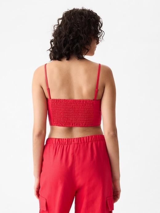 Linen-Cotton Cropped Tube Top Product Image