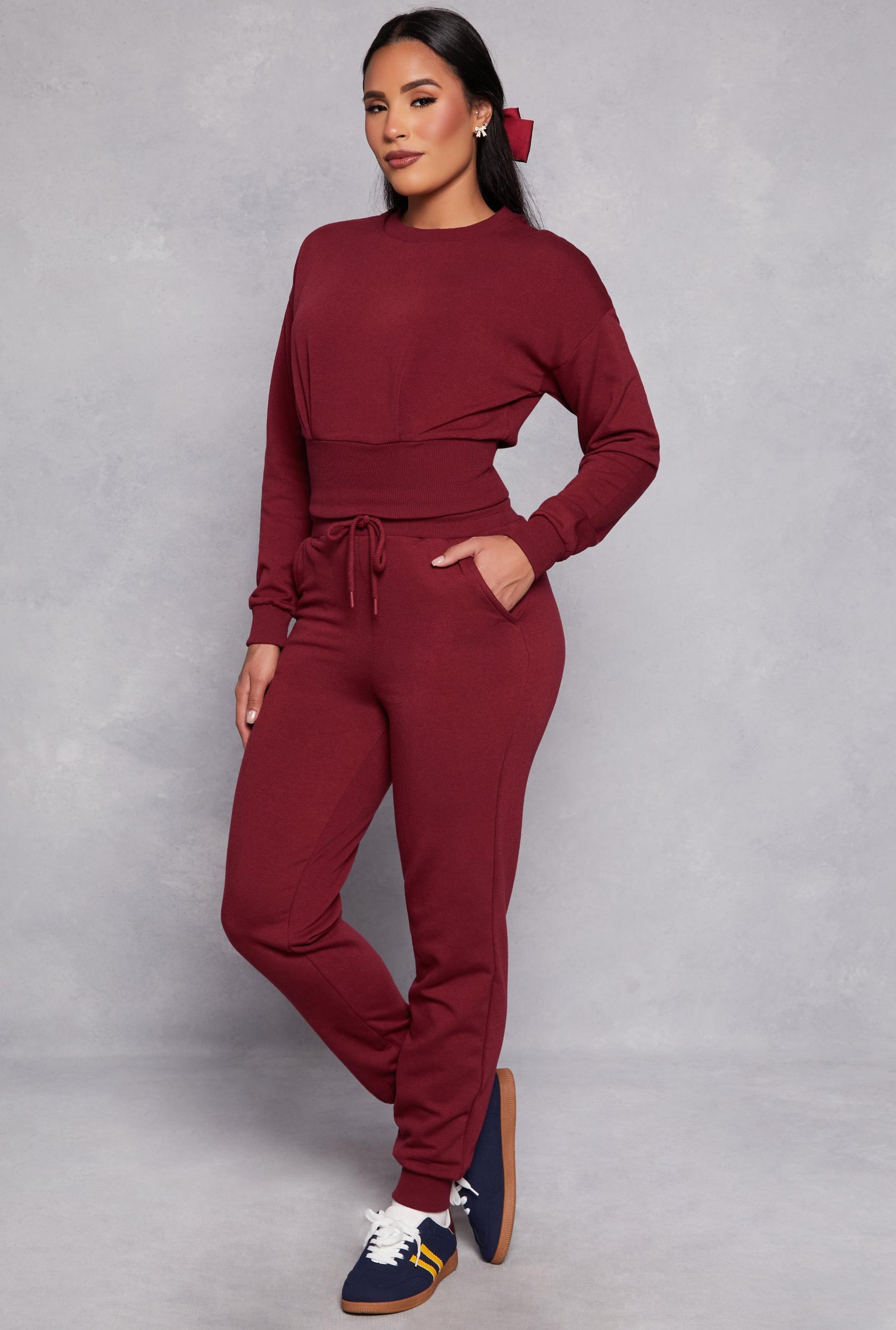 Womens High Waist Drawstring Pocket Joggers Product Image
