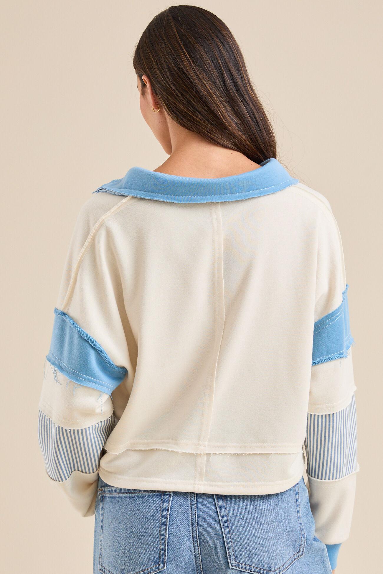 Blake Cropped Polo Pullover Product Image