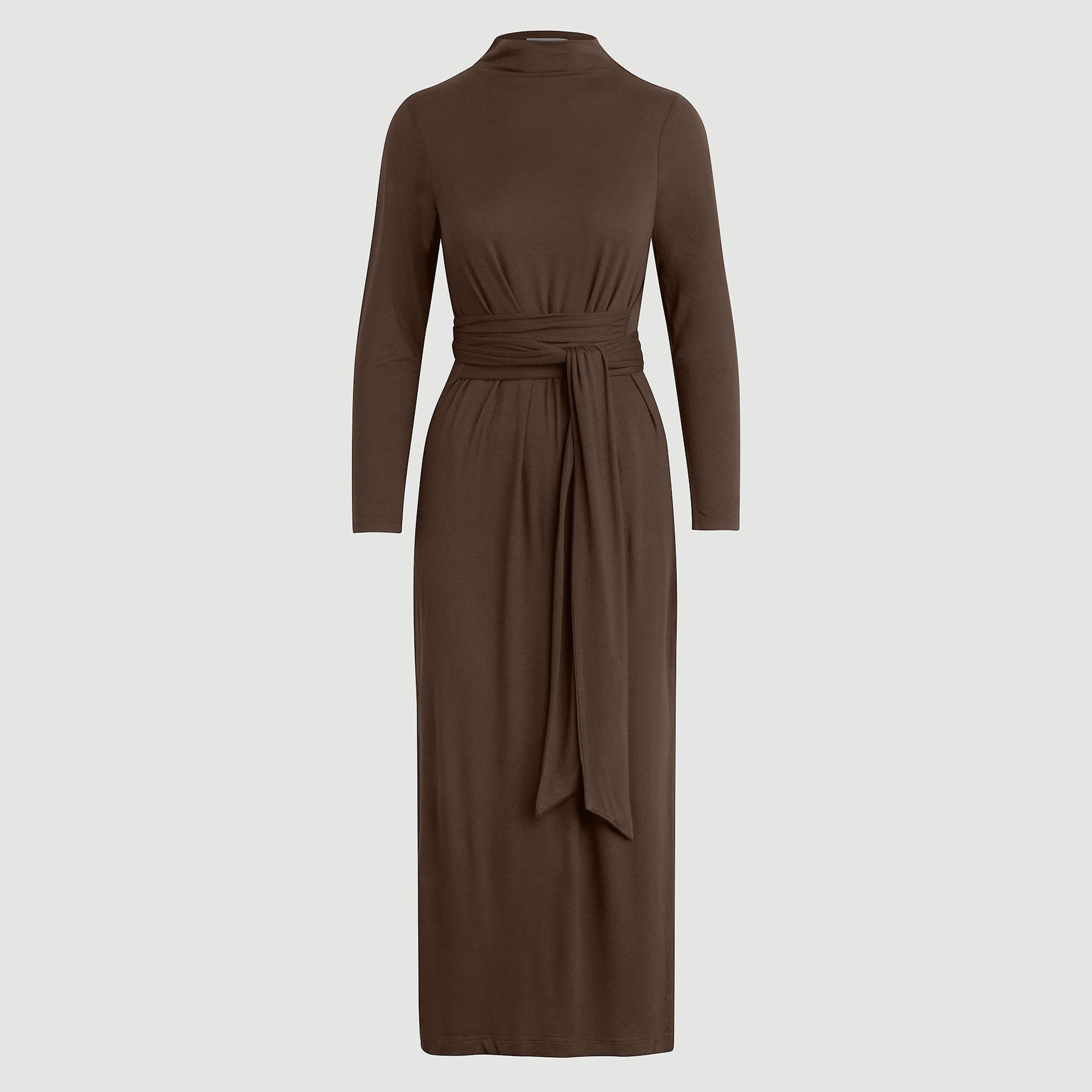 Vero Tie-Front Long-Sleeve Dress (Petite) Product Image