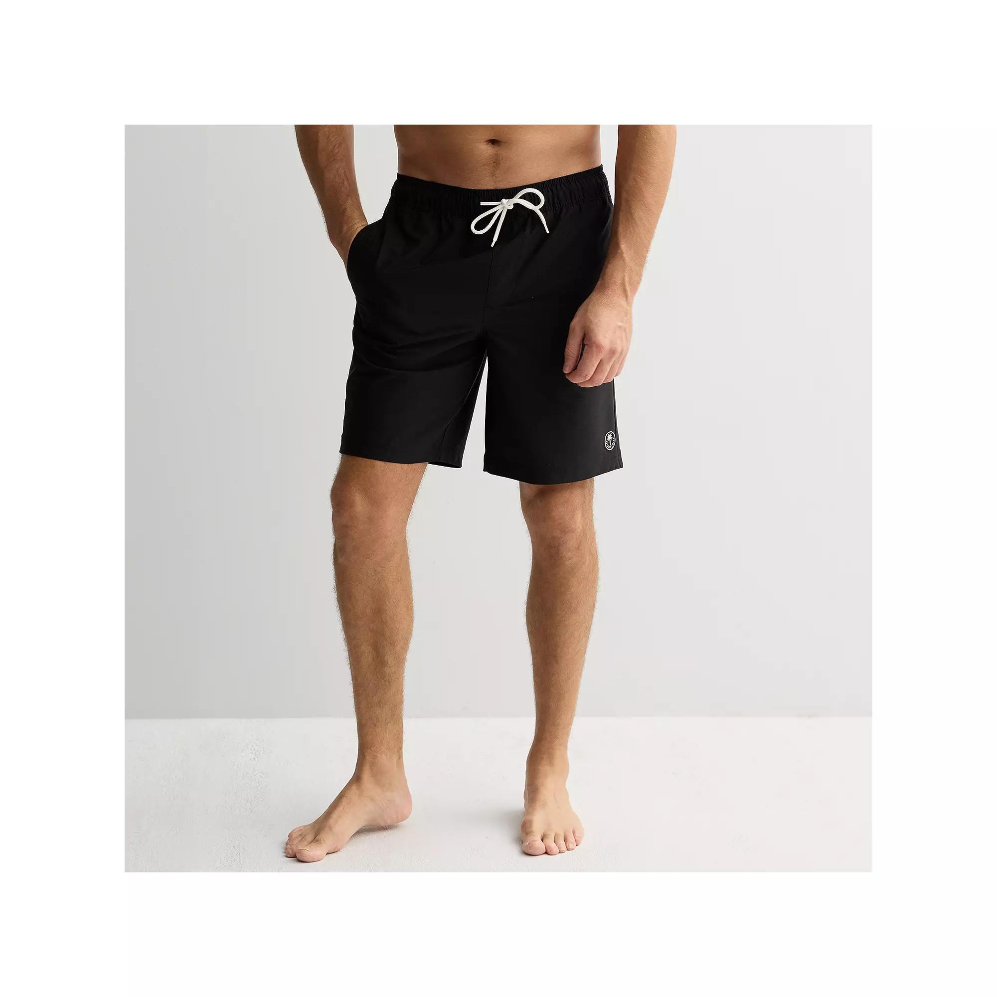 Men's Trinity Coast 9" Swim Trunks, Size: Small 9 INCH, Night Black Product Image