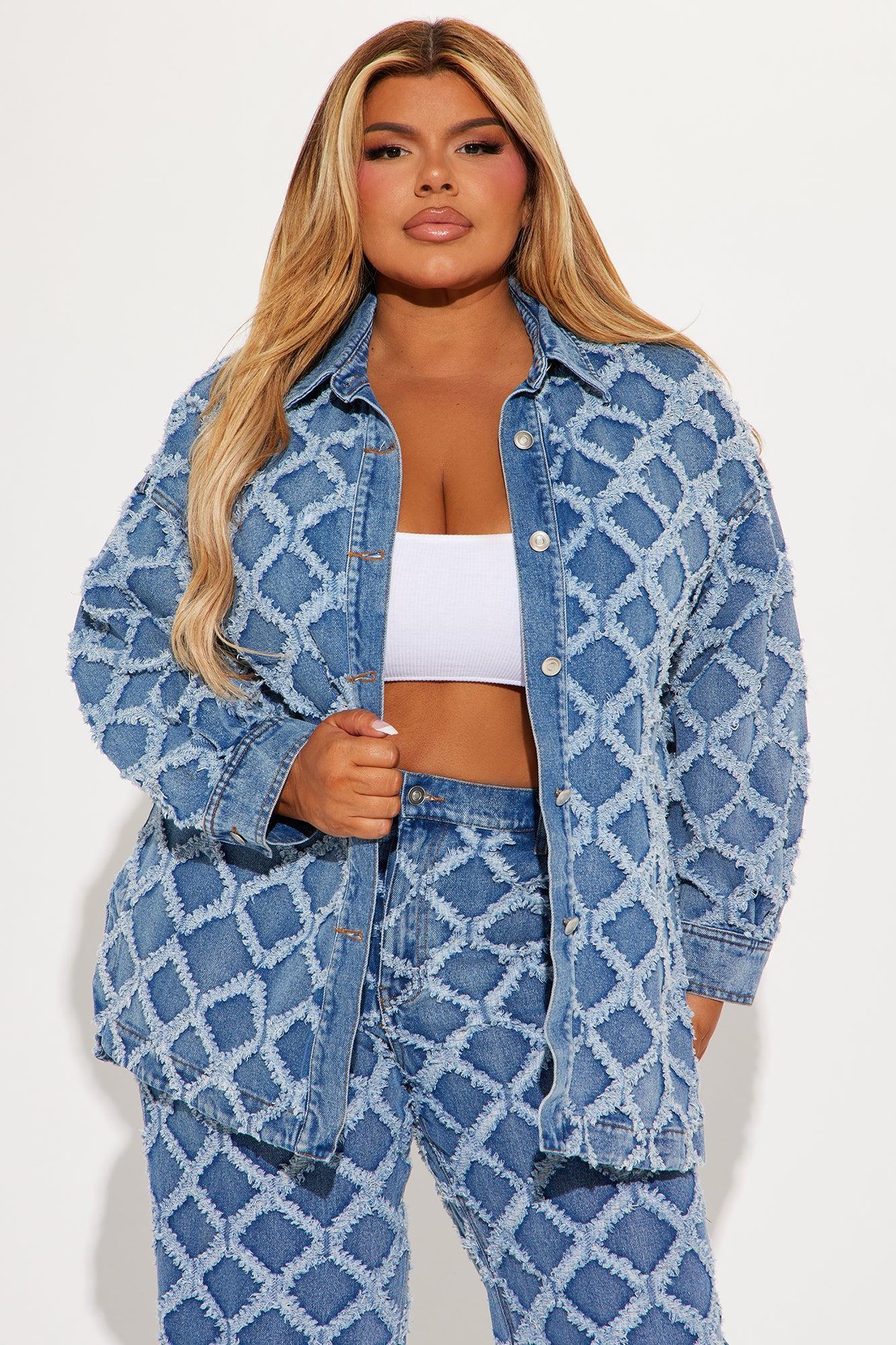 Absolute Need Washed Denim Pant Set - Medium Wash Product Image