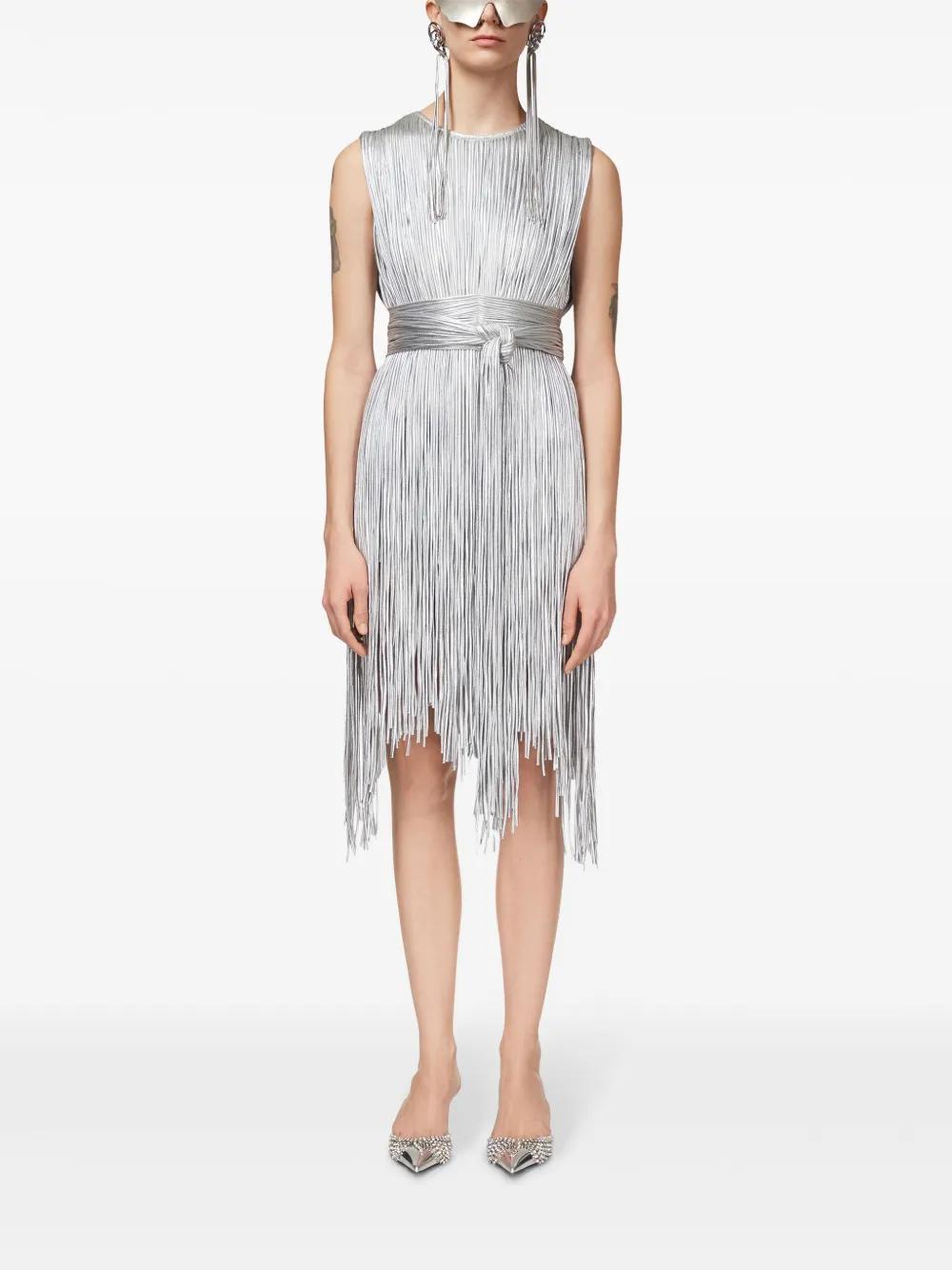 metallic fringe minidress Product Image