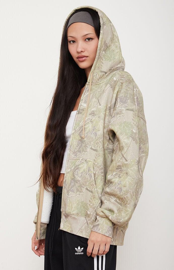Women's Camo Tree Zip Up Hoodie Product Image