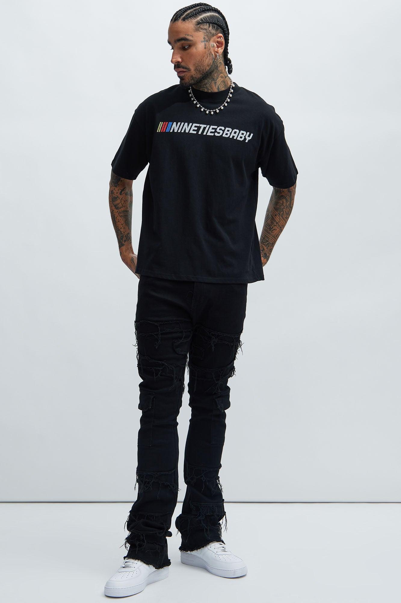 90's Till Infinity Oversized Short Sleeve Tee - Black Product Image