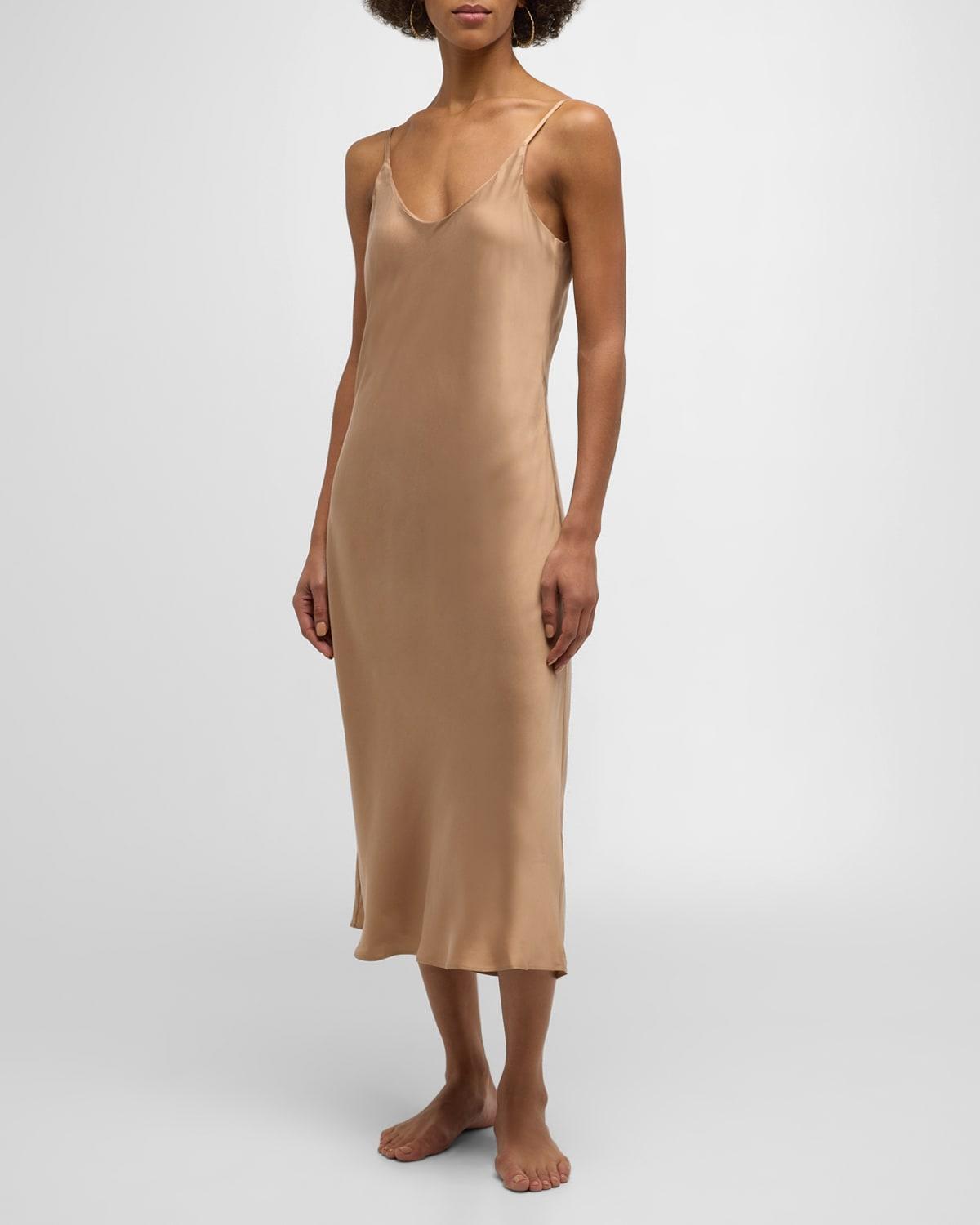 Womens Washable Silk Slip Dress Product Image