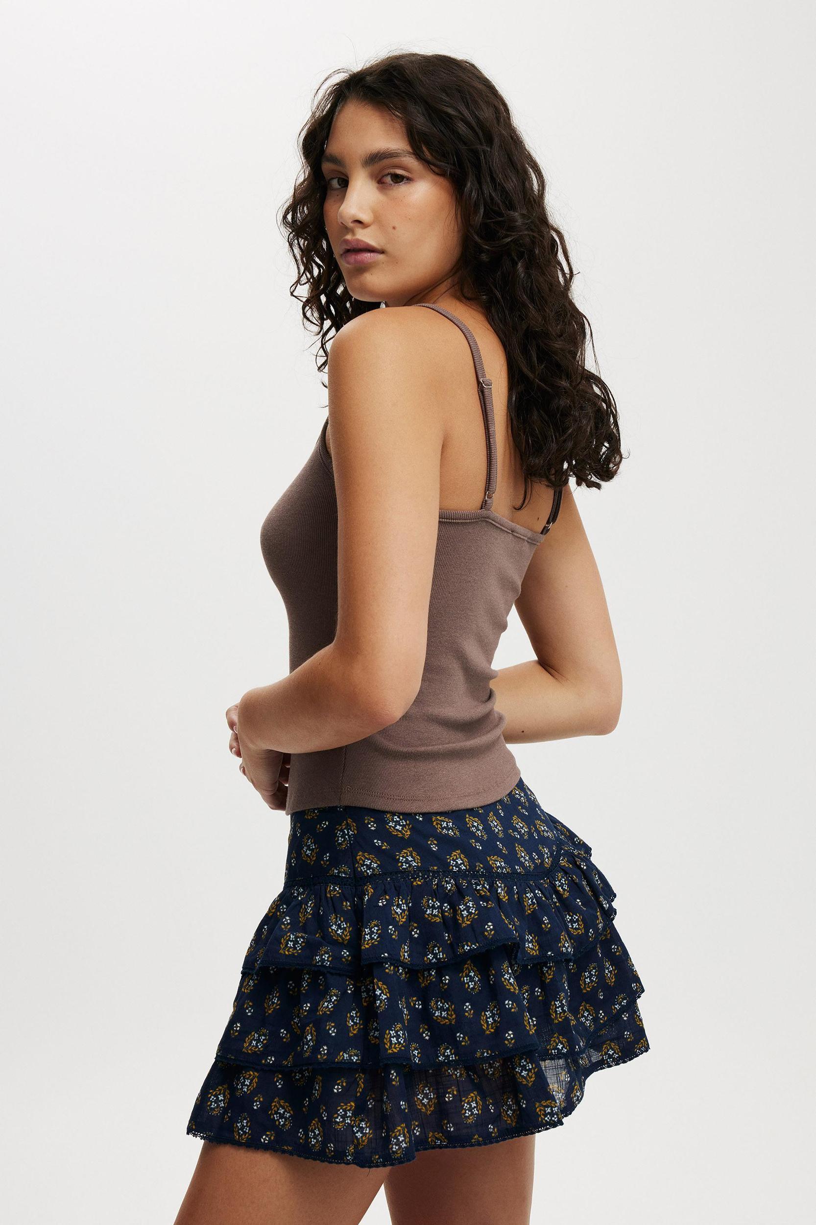 Stella Tiered Mini Skirt Product Image