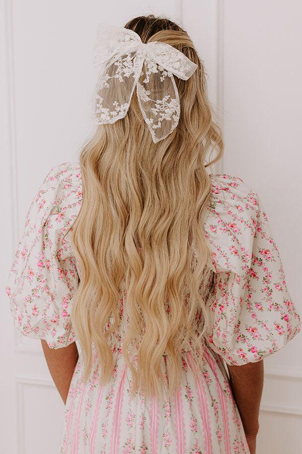 Love Story Lace Bow Hair Clip Product Image