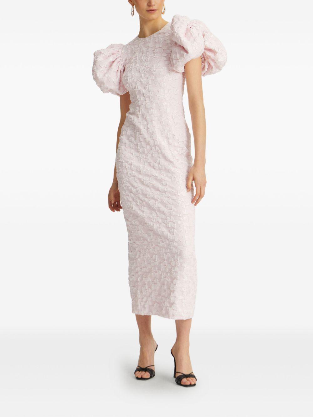 puff-sleeve jacquard maxi dress Product Image