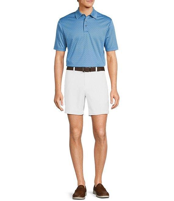 Roundtree & Yorke Big & Tall Performance Short Sleeve Geo Jacquard Polo Shirt Product Image