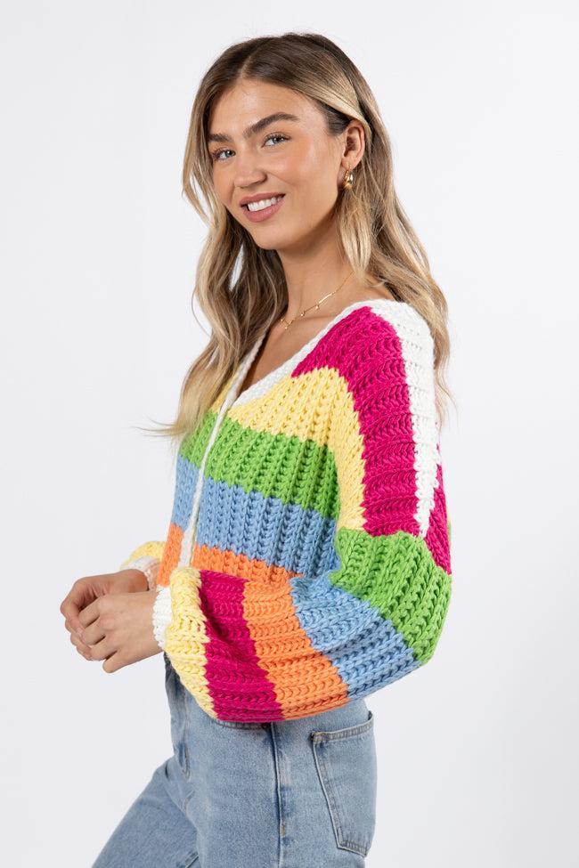 Little Bit More Multi Stripe Cardigan  SALE Product Image