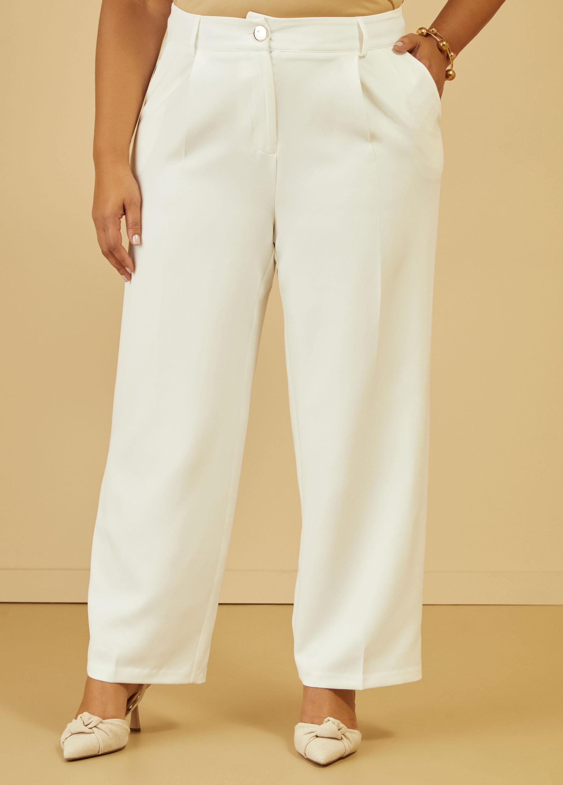 Pleated Straight Leg Pants Product Image