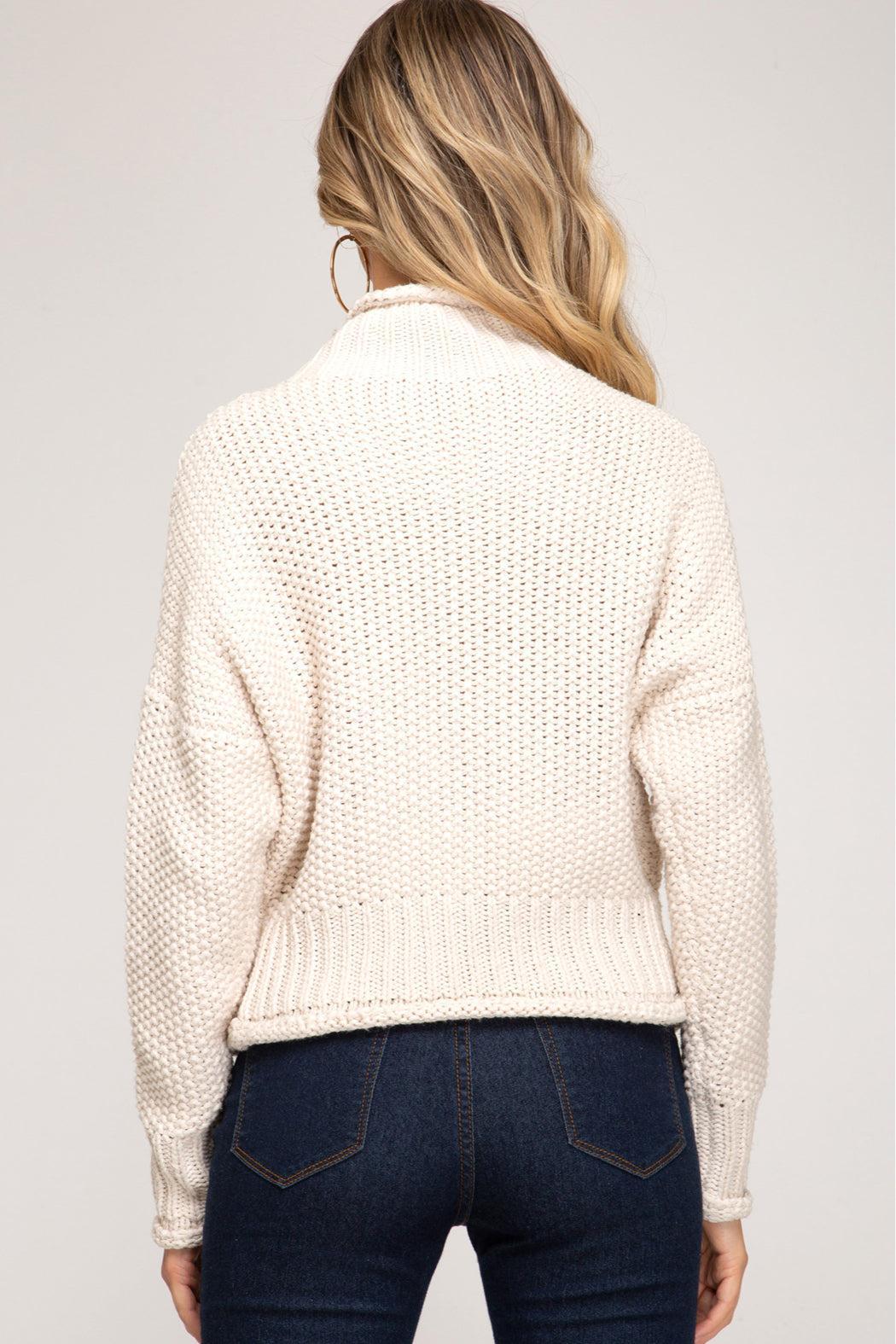 Knit Turtleneck Sweater Product Image
