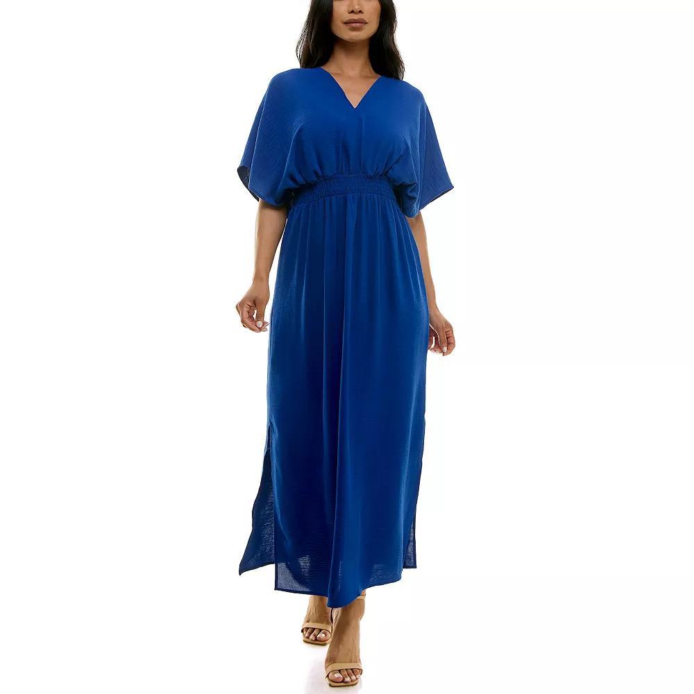 Women's Nina Leonard Goddesss Drape Maxi Dress, Size: Medium, Deep Product Image