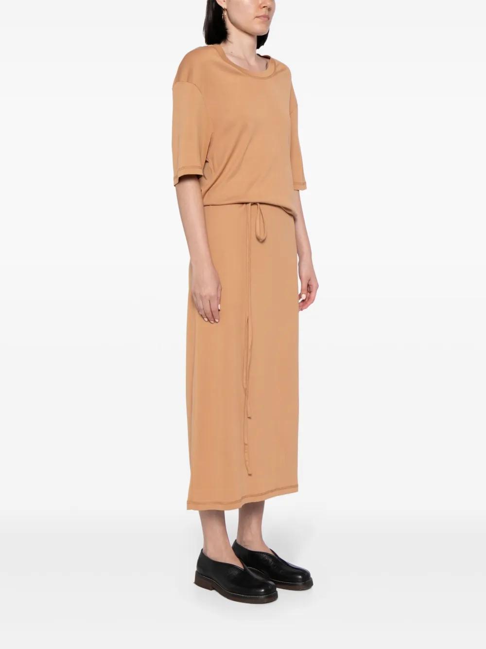 belted rib T-shirt dress Product Image