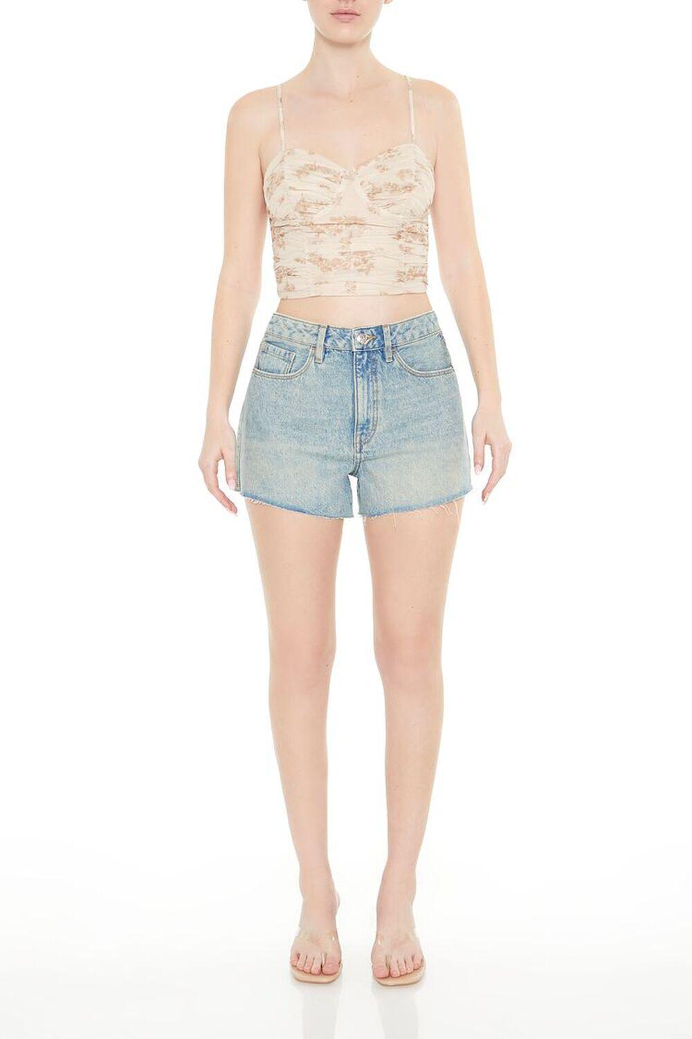 Ruched Mesh Floral Print Cami | Forever 21 Product Image