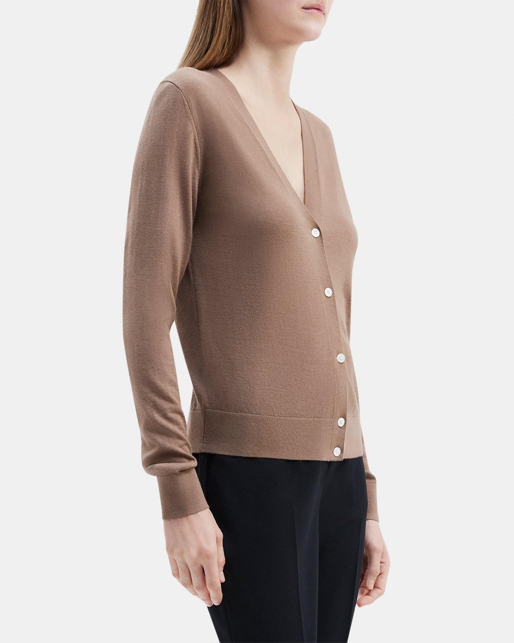 V-Neck Cardigan in Merino Wool Product Image