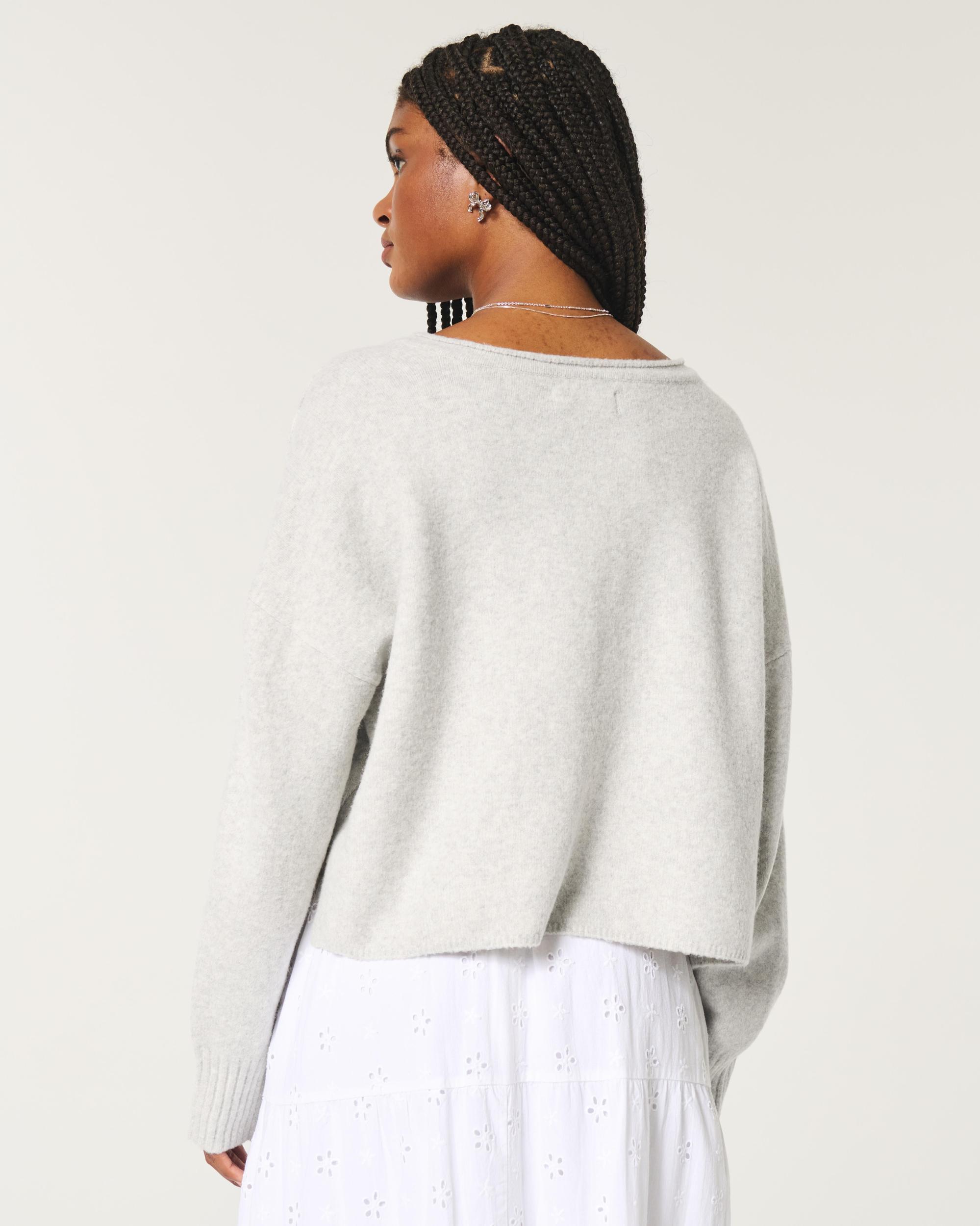 Hollister Comfy Cloud Boxy Notch-Neck Sweater Product Image