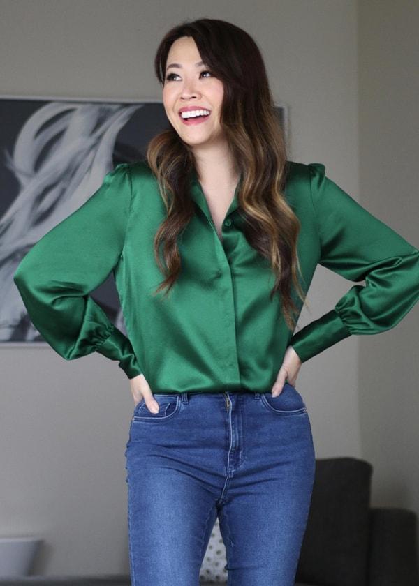 2 in 1 Women Silk Shirt Product Image