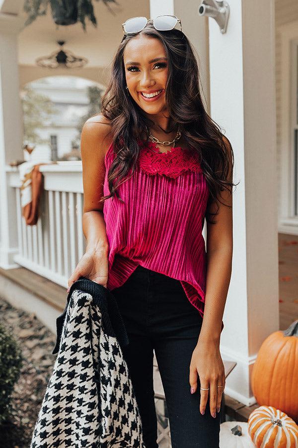 Finding Romance Velvet Tank In Rose Product Image