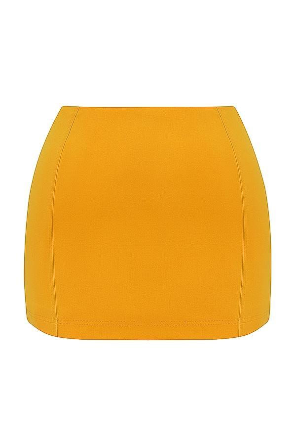 Nisha  tangerine sculpting mini skirt Product Image