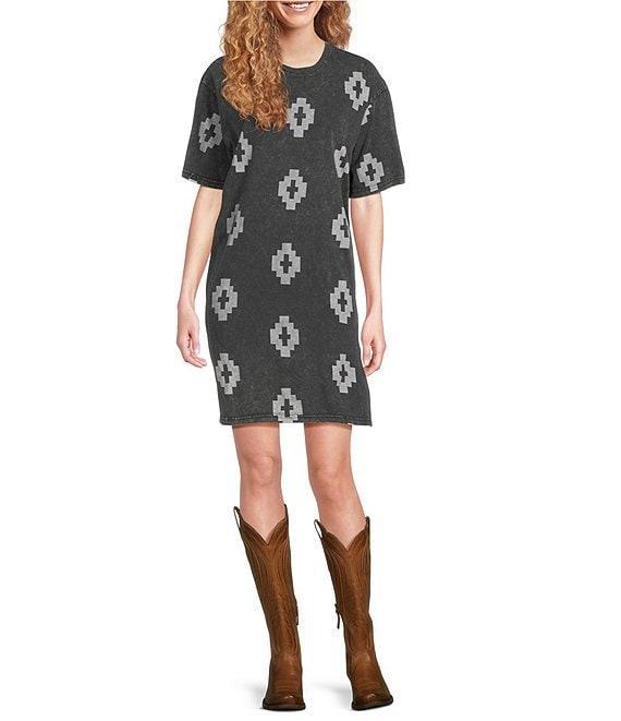 Ariat Isela Short Sleeve Crew Neckline Shift Tee Dress Product Image