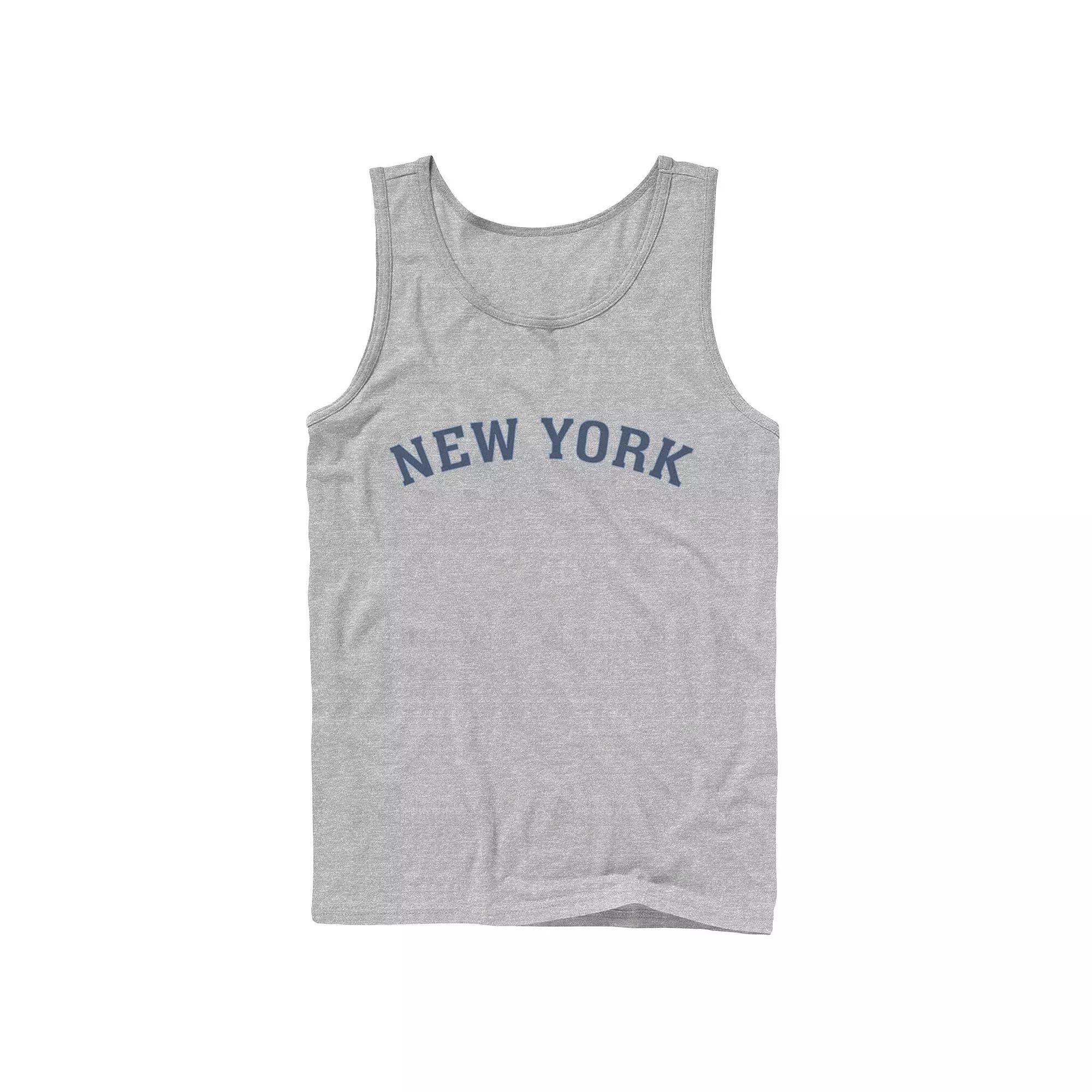 Men's City Of New York Collegiate Typographic Tank Top, Size: Large, White Product Image