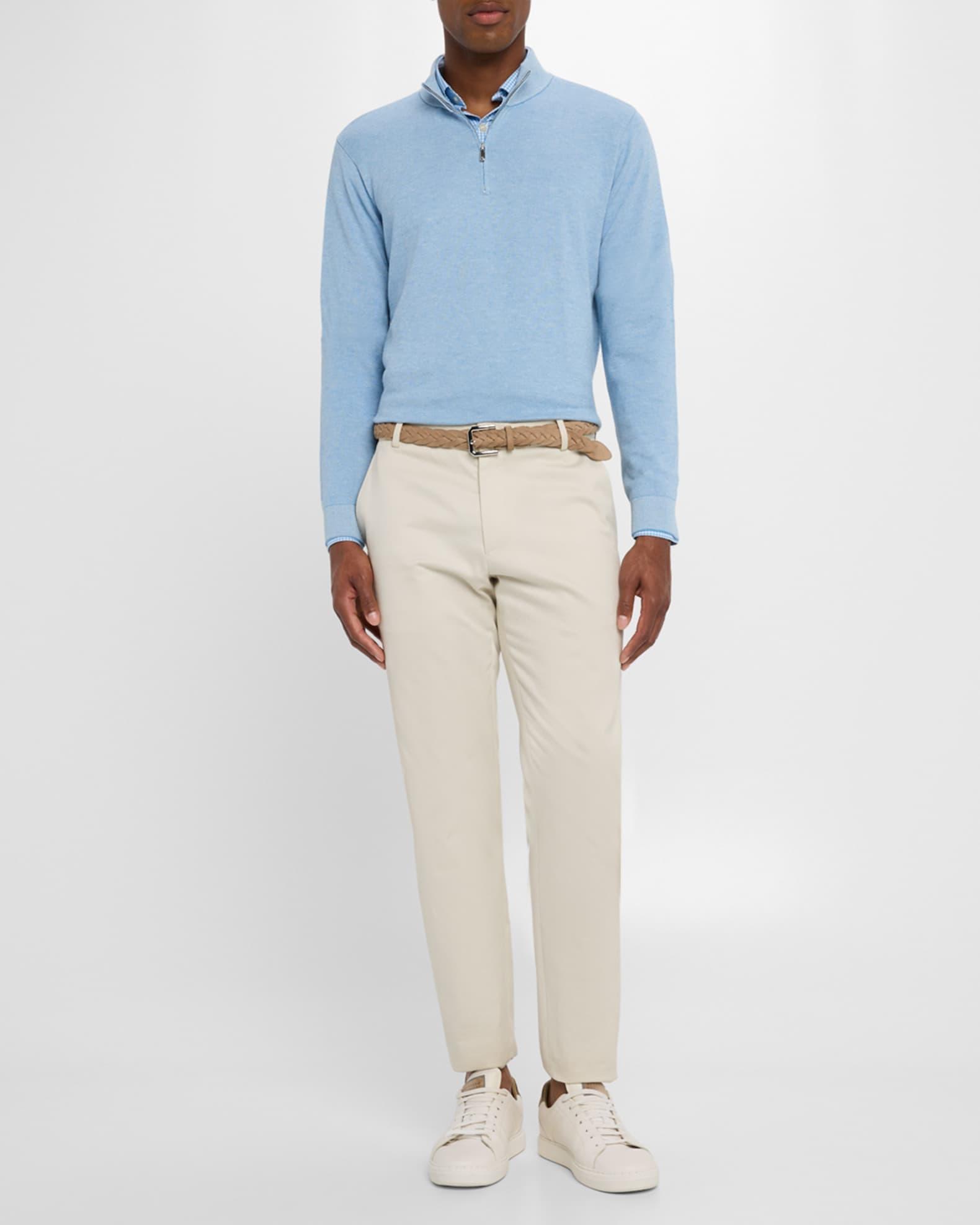 Mens Birdseye Knit Quarter-Zip Sweater Product Image