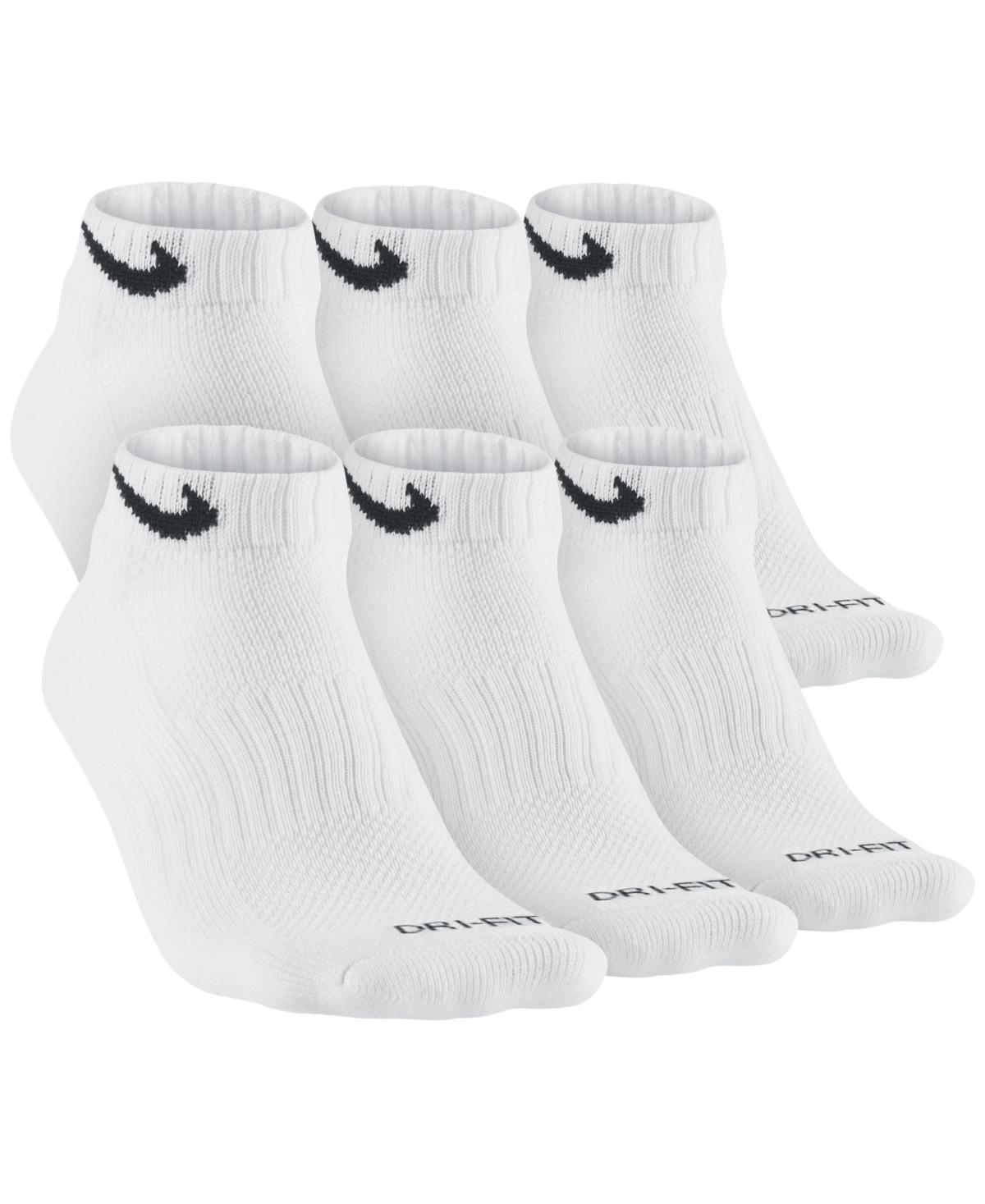 Men's Nike 6-pack Everyday Plus Cushioned Low-Cut Training Socks, Size: 12-15, White Product Image