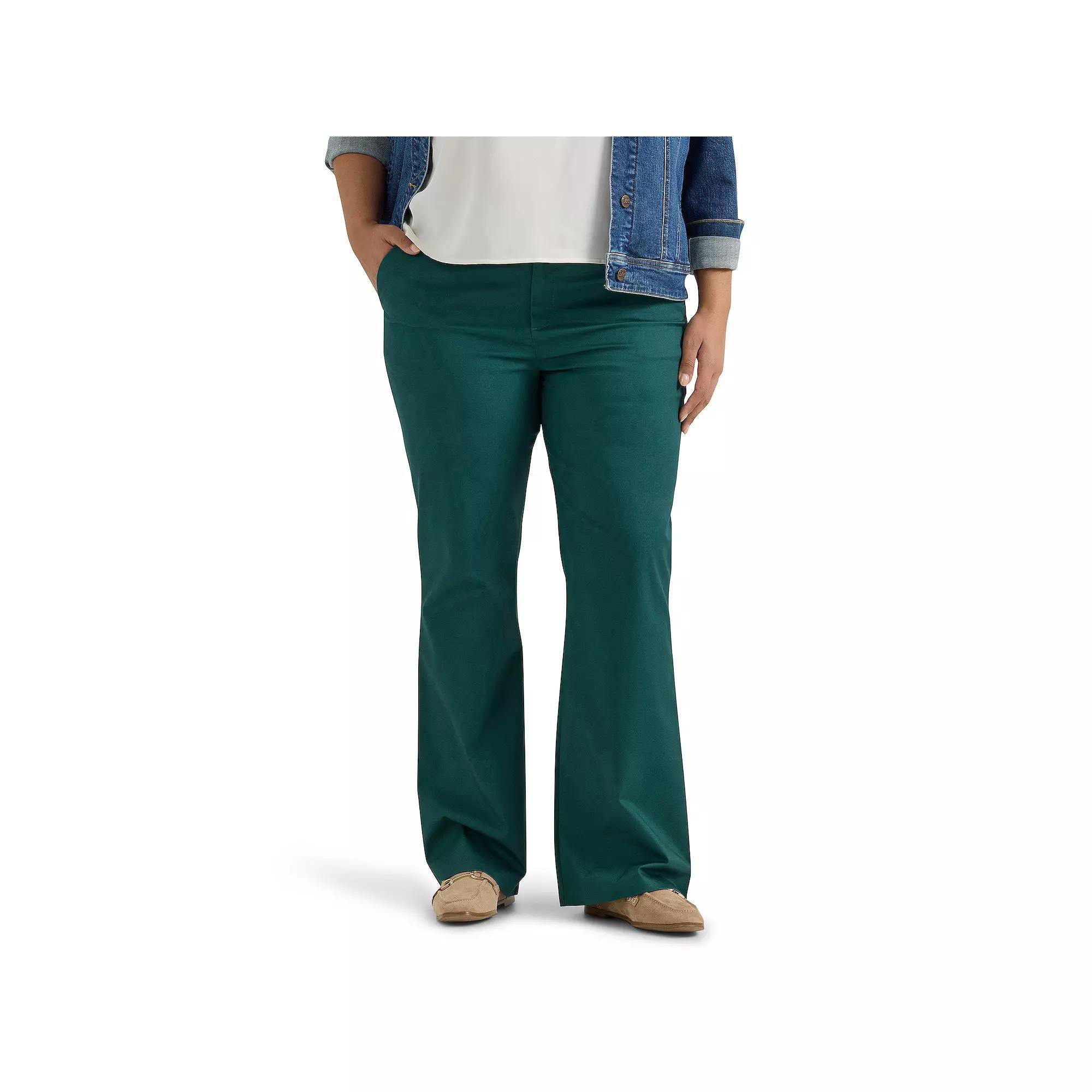 Plus Size Lee Wrinkle Free Bootcut Pants, Women's, Size: 25 - Regular, Algae Product Image