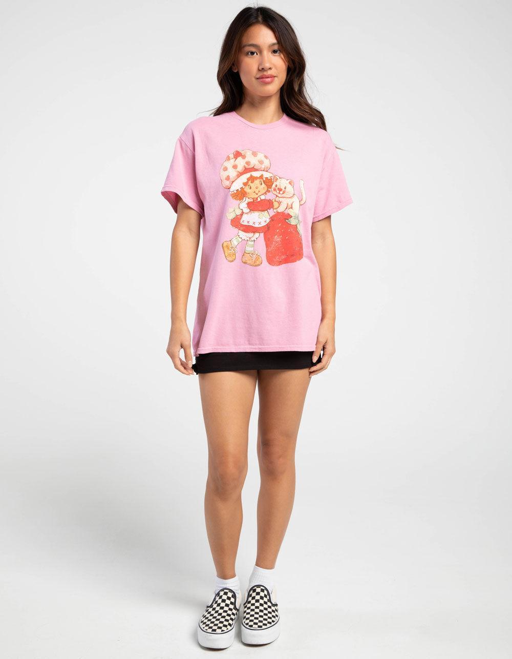 STRAWBERRY SHORTCAKE Womens Boyfriend Tee - PINK Product Image