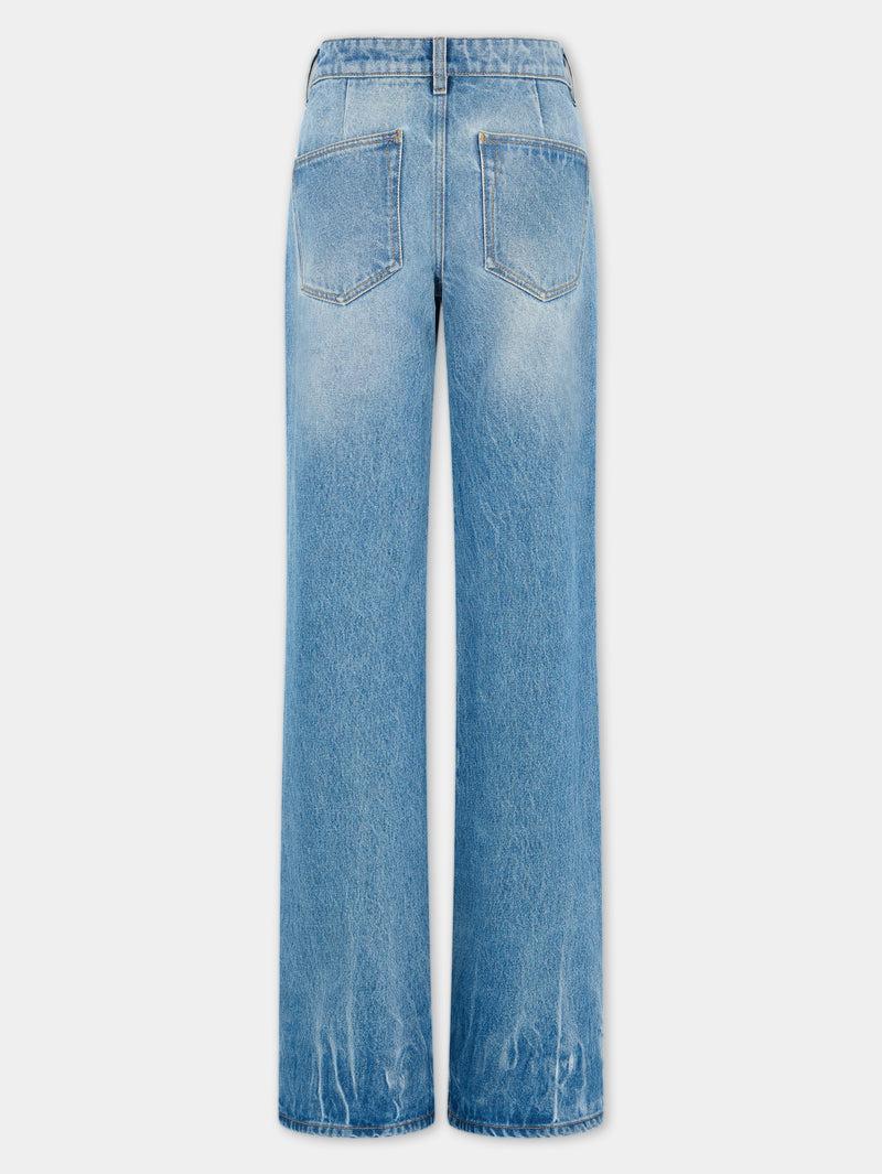 Flared jeans embellished with 1969 discs Product Image