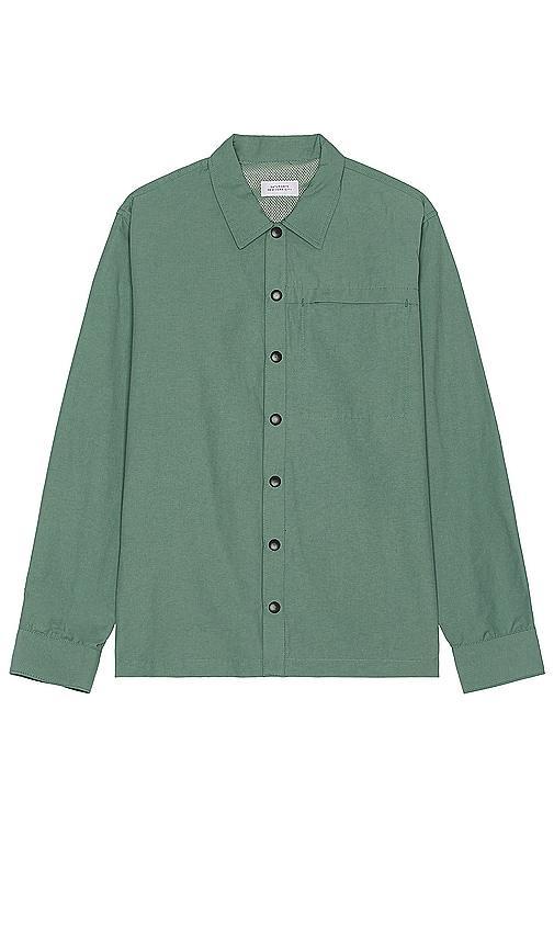 SATURDAYS NYC Ryan Utility Long Sleeve Shirt in Green Product Image