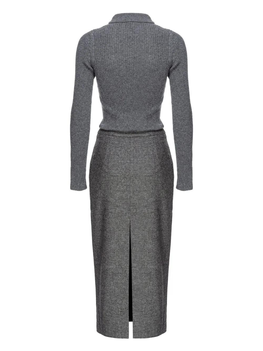 ribbed-knit zip-fastening dress Product Image