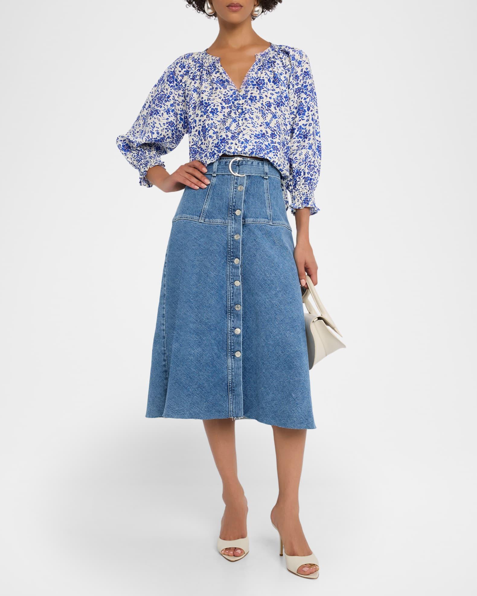 Mariah Floral Three-Quarter Sleeve Top Product Image