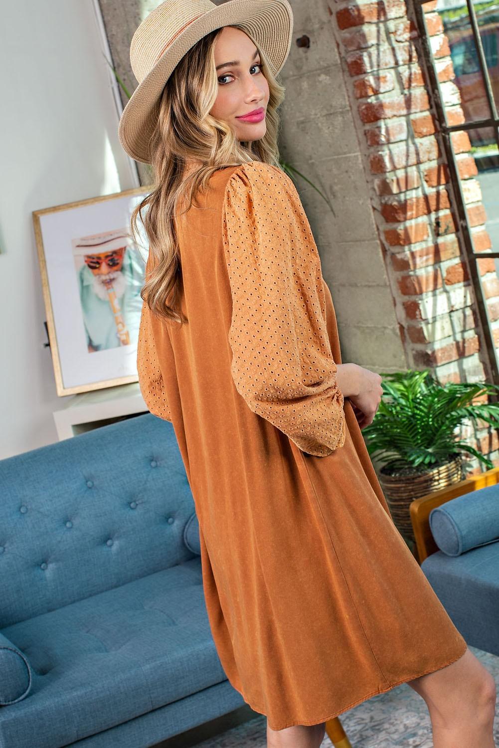 Charmed Mineral Washed Dress Product Image