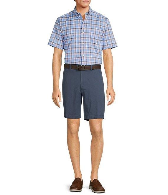 Roundtree & Yorke TravelSmart Easy Care Short Sleeve Large Plaid Sport Shirt Product Image