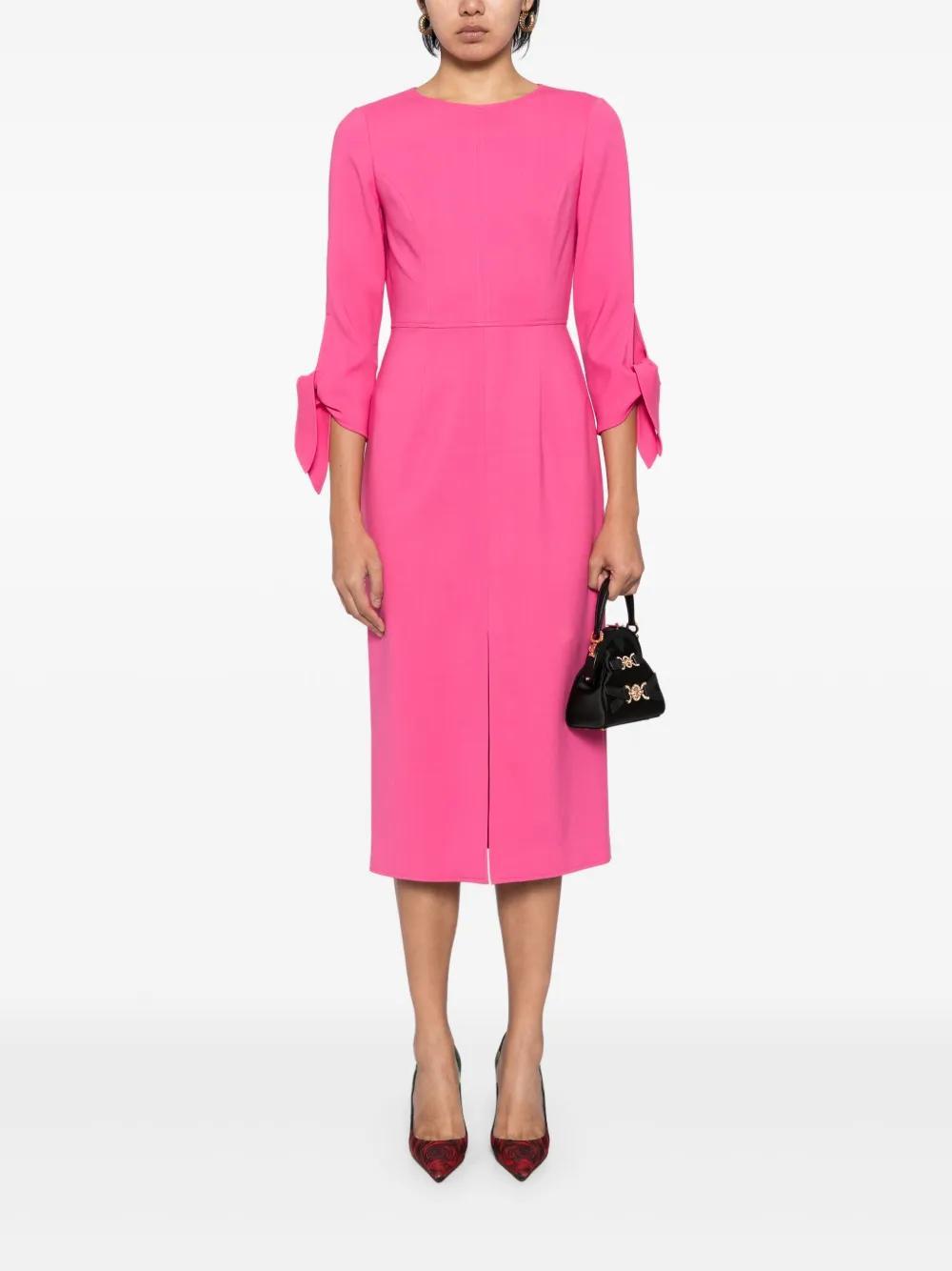 tied-cuffs midi dress Product Image