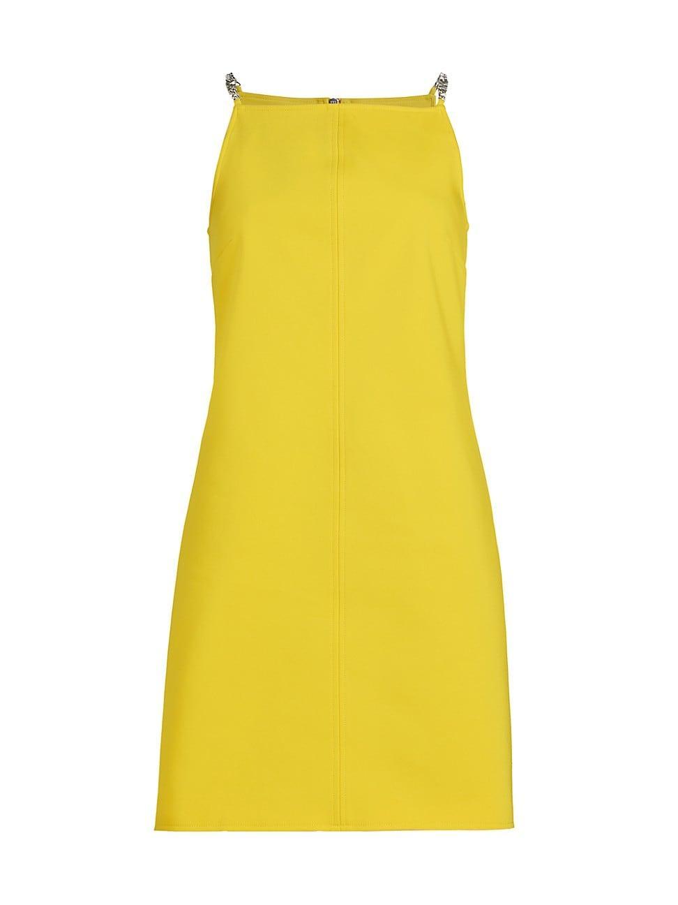 Womens Chain-Strap Cotton-Blend Minidress Product Image
