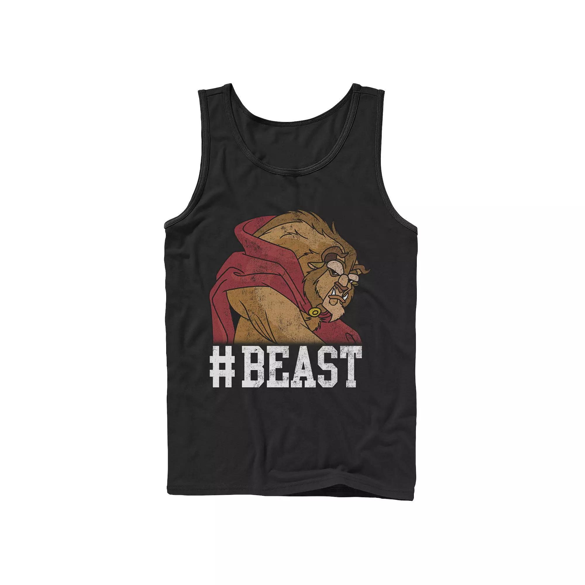 Disney's Beauty & The Beast Men's #Beast Game Face Tank Top, Size: Large, Black Product Image