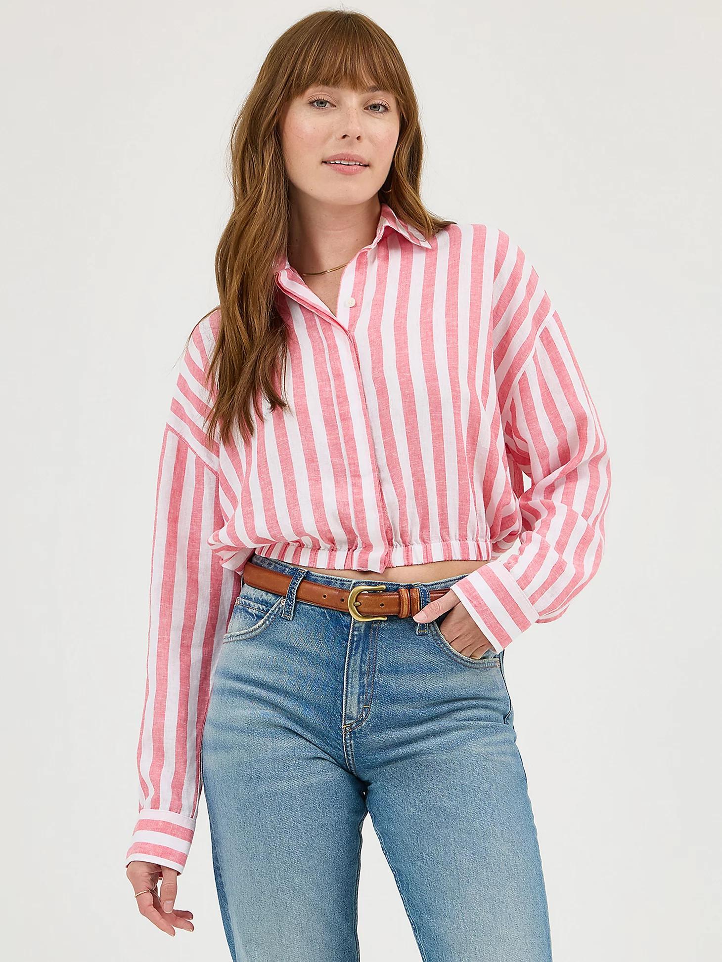 Women's Elastic Waist Pocketless Shirt | Women's Tops & Tees | Lee® Product Image