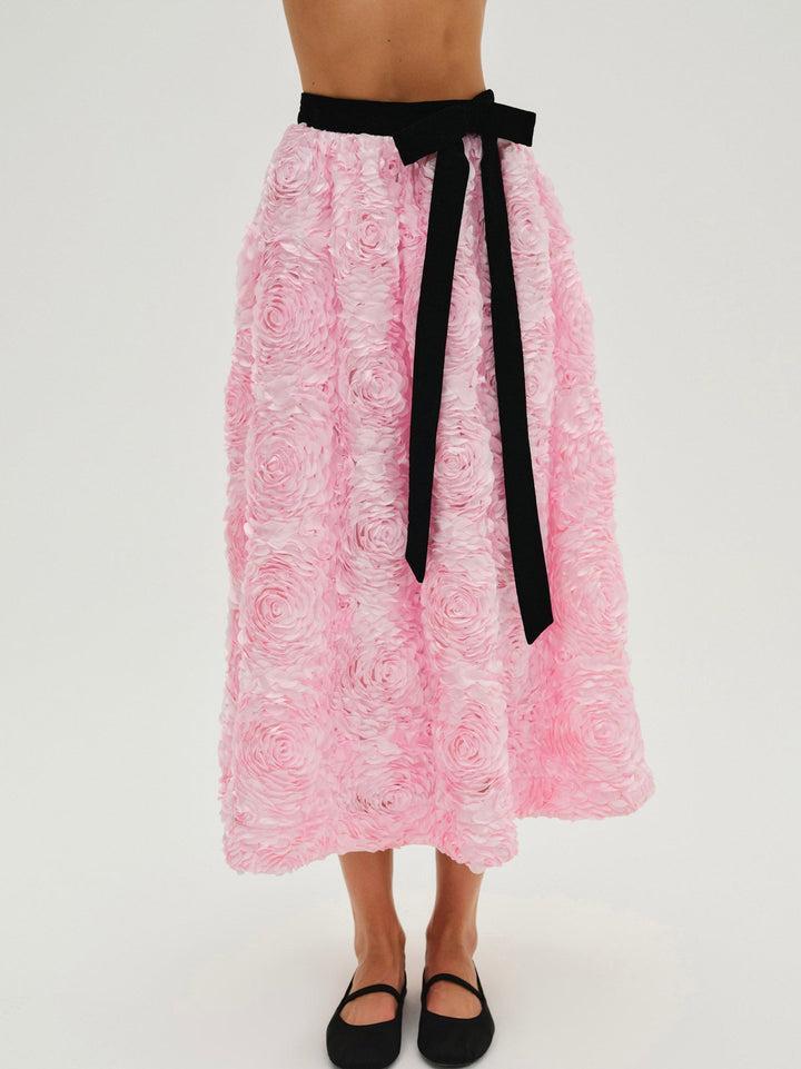 Nicolette Midi Skirt — Pink Product Image