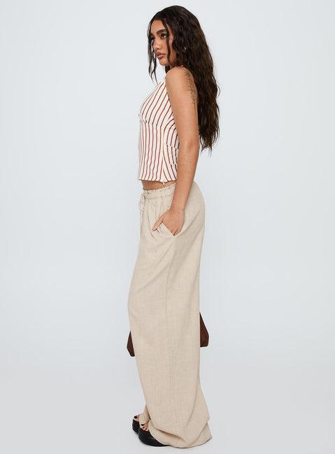 Seascape Oversize Tie Pants Natural Product Image