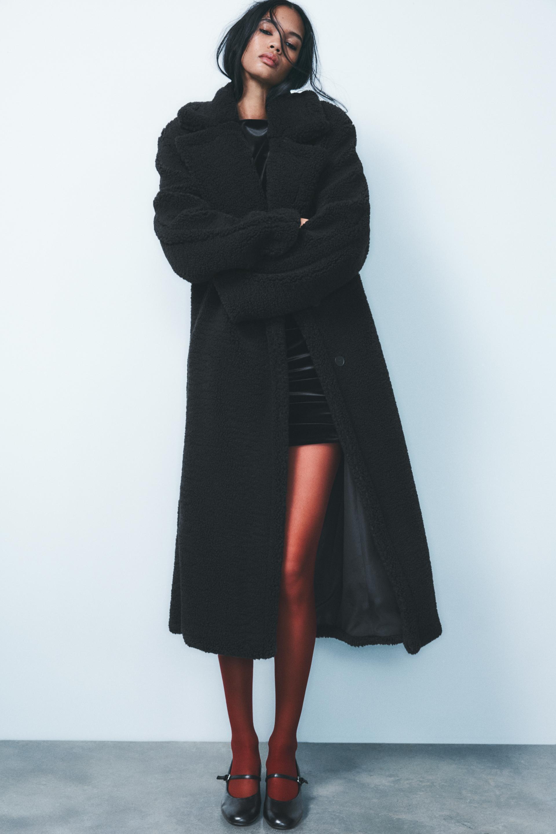 LONG FLEECE COAT Product Image