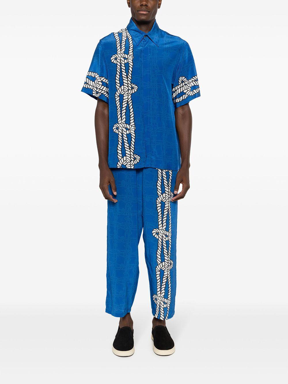 graphic-print silk shirt Product Image