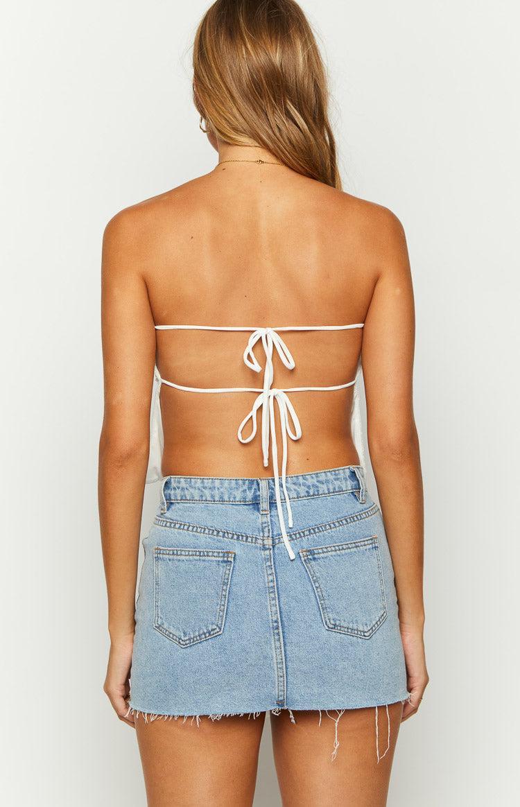 Ibiza White Lace Strapless Top Product Image