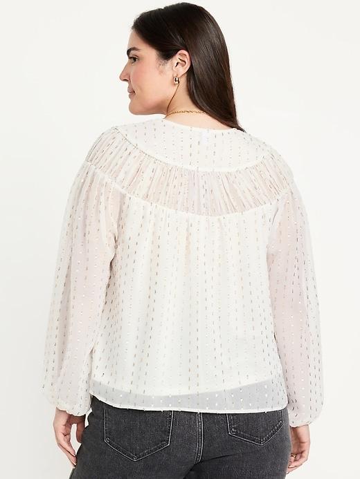 Tie-Front Chiffon Top Product Image